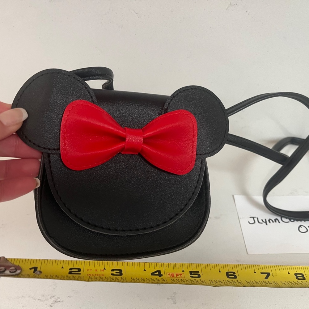 New Minnie Crossbody Purse, Minnie Mouse purse~ Black Red Bow, Disney Trip Bag